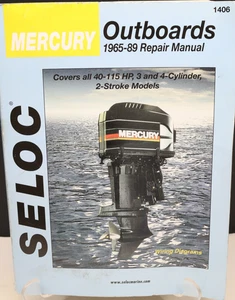 SELOC Mercury Outboards 1965-89 Repair Manual 40-115 HP 3 And 4 Cylinder 1406 - Imagen 1 de 10