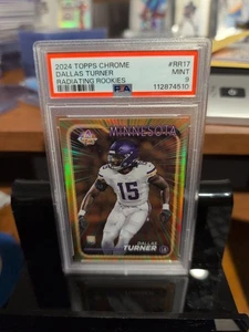 2024 Topps Chrome RR17 Radiating Rookie (Case Hit) Dallas Turner Mint PSA9 - Picture 1 of 2