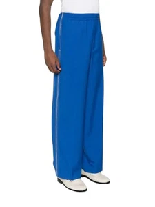 Authentic Men's Gucci Blue GG Crossover Wide Leg Pants Trousers 742766 New $1350 - Picture 1 of 8