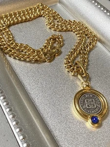 Vintage Givenchy Vintage Medallion Coin Necklace (CJ-A4-2-5) - Picture 1 of 5