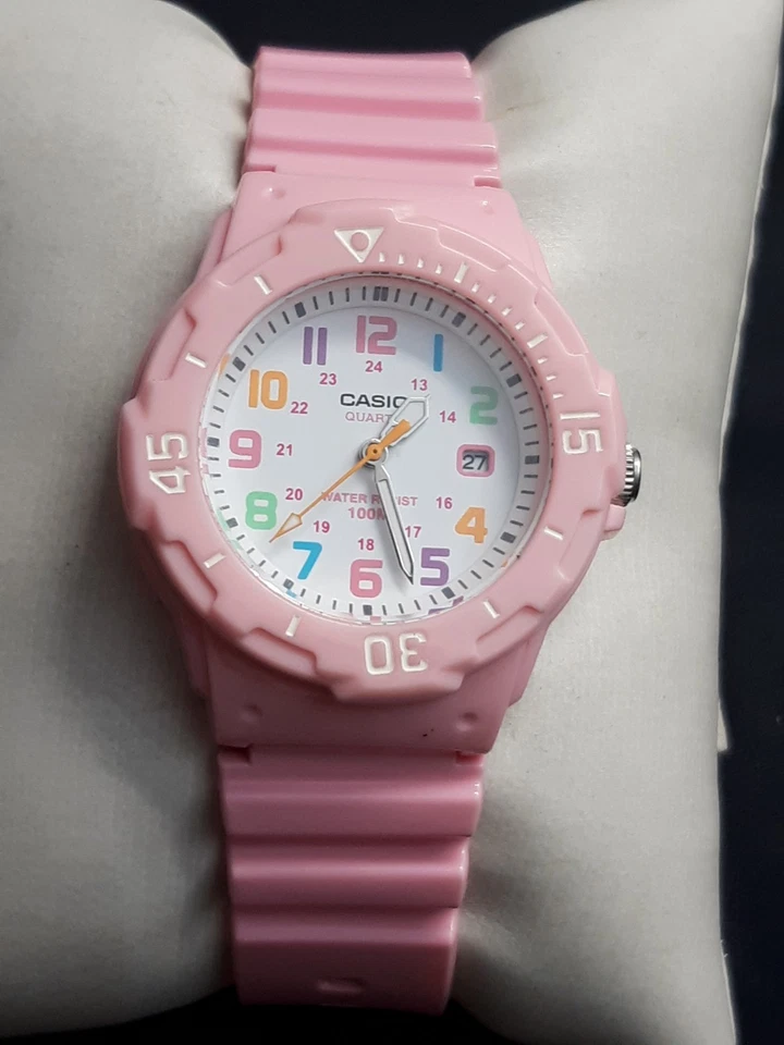 Relógio Casio Feminino 3363 LRW-200H Mergulhador Rosa Arco-íris 7,2" Pulseira Nova Bateria  - Imagem 1 de 4