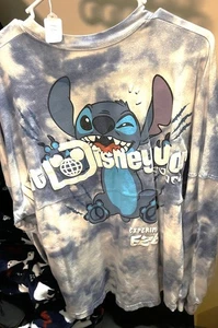 NEW Disney Sprit Jersey Cloud design Blue/White w/ Stitch character - Picture 1 of 3