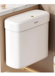 2-in-1 Wall-Mounted & Freestanding Bathroom TrashCan, 2.8 Gallon - Picture 1 of 8