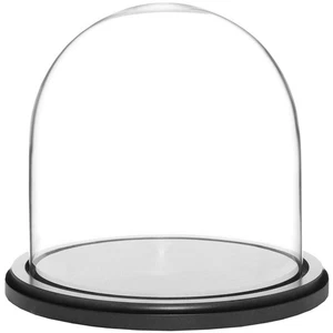Plymor 8" x 8" Glass Display Dome Cloche (Black MDF Wood Base) - Picture 1 of 1