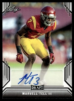 2019 Leaf Draft Autographs Marvell Tell III Auto USC Trojans #BA-MT1 - Image 1 of 2