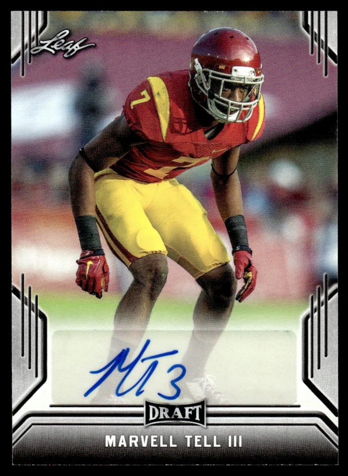 2019 Leaf Draft Autographs Marvell Tell III Auto USC Trojans #BA-MT1 - Image 1 of 2