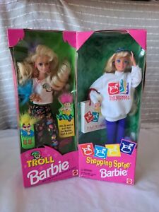Troll Barbie and FAO Schwarz Shopping Spree Barbies unopened lot