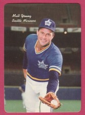 1986 Mothers Cookies # 14 Matt Young -- Seattle Mariners 