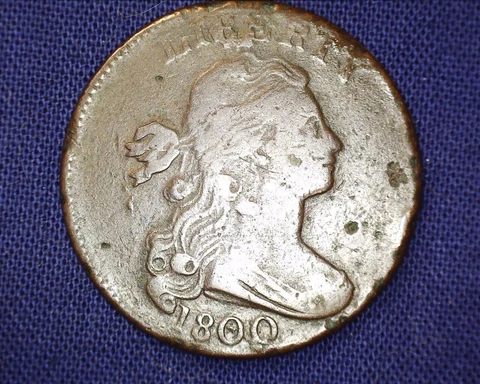 1800 Draped Bust Large Cent 2,822,175 Minted Nice Detail  #LC209 Cover