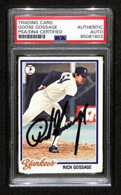 Tarjeta Topps 1978 firmada por Rich Gossage #70 New York Yankees PSA/DNA 184510 Foto 1 de 2