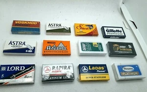 65 Rasierklingen, Rasierhobel, Probe Set, Gillette, Personna, Astra, Double Edge