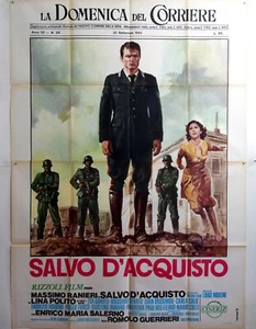 cm.140x200-SALVO D'ACQUISTO-MASSIMO RANIERI-GUERRIERI-DRAMMA-M5-14 - Picture 1 of 1