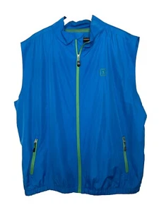 PGA Tour Vest Mens XL Blue Full Zip Mesh Pockets Lined NWT Golf Active - Picture 1 of 6