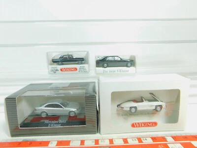 4X Wiking H0 1:87 Pkw Mb: 0800 Taxi+834+E-Klasse+S-Klasse, Mint+Box #BO584-0,5 - Immagine 1 di 4