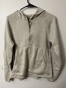 Avalanche Hoodie 1/4 Zip Women’s Size Medium Beige Solid Fleece - Picture 1 of 5