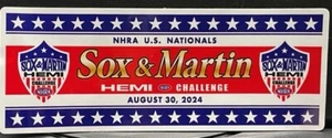 VRHTF NHRA "2024 SOX & MARTIN HEMI CHALLENGE AT US NATIONALS" 3" X 8" AUFKLEBER - Bild 1 von 1