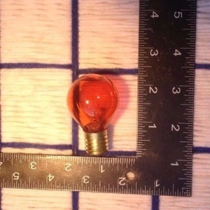 BOX of 25 new C9 AMBER S11 Round Christmas LIGHT BULB 130V globe 10W ORANGE TINT - Picture 1 of 2
