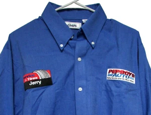 Genuine PEPBOYS AUTO PARTS Service Employee Button Shirt Mens Mechanic Unworn - Picture 1 of 4