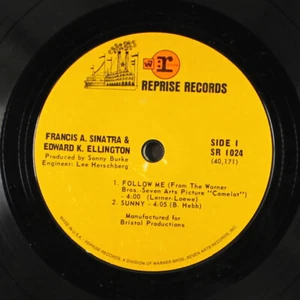 FRANK SINATRA & DUKE ELLINGTON: francis & edward REPRISE 7" EP 45 RPM - Picture 1 of 2