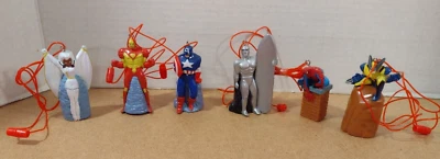 Marvel ручка Topper лот из 6/1995/Росомаха/Серебряный серфер/Железный человек/Капитан Америка - Изображение 1 из 4