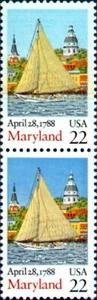 US #2342 MNH 1988 Maryland Constitution Ship [Setting Sun Variety Pair] - Picture 1 of 1