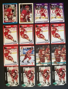 1989-90 O-Pee-Chee Theoren Fleury Rookie Card #232 Flames Plus Score Bowman Lot - Bild 1 von 1