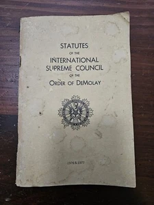 Vintage 1976 1977 Statuten des Internationalen Obersten Rates Orden von DeMolay - Bild 1 von 6