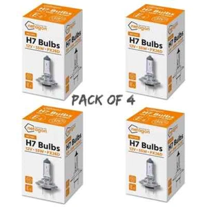 4 x H7 Bulbs (477/499) 12v 55W PX26d Car headlight Halogen Bulb - New & Boxed - Picture 1 of 8