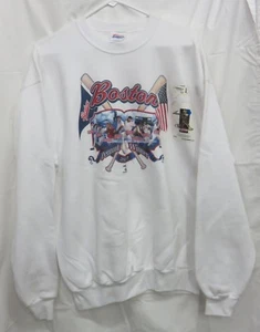 Sudadera blanca de béisbol de los Medias Rojas de Boston 2007 talla grande nueva - Imagen 1 de 5