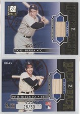 2001 Donruss Elite Back 2 Back Jacks /50 Yogi Berra Phil Rizzuto #BB-45 HOF
