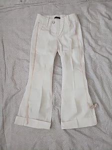 Marthe Francois Girbaud Women's Size 25 White Button-up Flair Pants N7 - Picture 1 of 10
