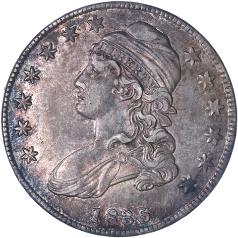 1835 (P) Capped Bust Half Dollar About Uncirculated AU See Pics N153 Cover