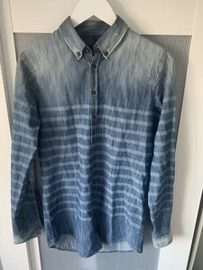 Dsquared 2 men denim shirt top size 44 100% authentic ultra rare - Picture 1 of 12
