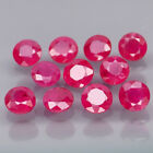 Round 3.4 to 3.8 mm.Rare! Thailand Top Red Pink Ruby (No Glass) 11Pcs/3.08Ct.