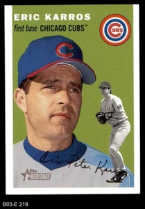 2003 Topps Heritage #219 Eric Karros Cubs 8 - NM/MT - Picture 1 of 2