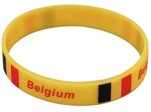 Belgium Bracelet Wristband Silicone Rubber National Country Flag Unisex Sport - Picture 1 of 9