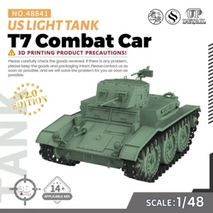 SSMODEL 841 1/48 Kit Modelo Militar US T7 Coche de Combate Tanque Ligero JUEGOS - Imagen 1 de 6