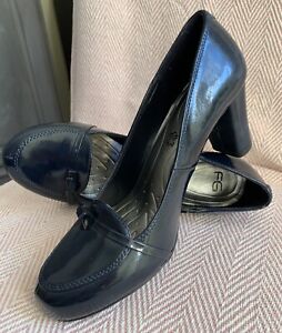 BNWOT M&S Insolia Footglove Navy Patent Leather Heels RRP £69 Size 5 Immaculate