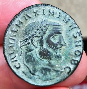 Original römische Münze von Kaiser Galerius - großer Follis AE1 - Toleranzedikt - Bild 1 von 2