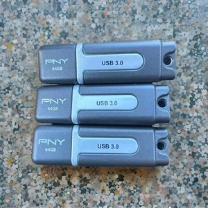 Pack of 3 PNY Turbo Attaché 3.0 64GB Flash Drive (Free Shipping) - Picture 1 of 1