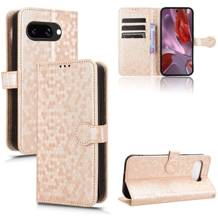 For Google Pixel 9a Honeycomb Dot Texture Leather Phone Case Cover Shell Notch - Image 1 of 1