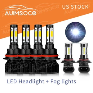For 1999-2000 Ford F-250 350 450 550 Super Duty Combo LED Fog + Headlight Bulbs - Picture 1 of 12
