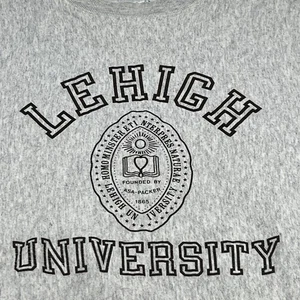 Sudadera Lehigh University Talla? Cuello redondo deletreado peso pesado gris NCAA - Imagen 1 de 13