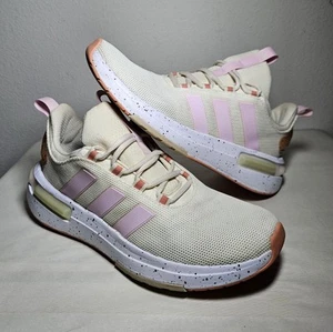 Adidas Racer TR23 Off White Orchid Fusion Sneakers Women's Size 10 Running Walk - Picture 1 of 8