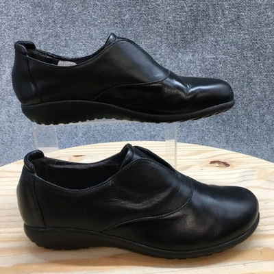 Mocasines sin cordones Naot Shoes para mujer 40 cuadros cuero negro cómodos punta redonda bajos Foto 1 de 4