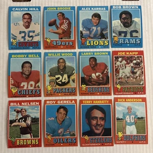 1971 Topps Football Lot (50) Calvin Hill John Brodie Alex Karras Bobby Bell Wood - Picture 1 of 20