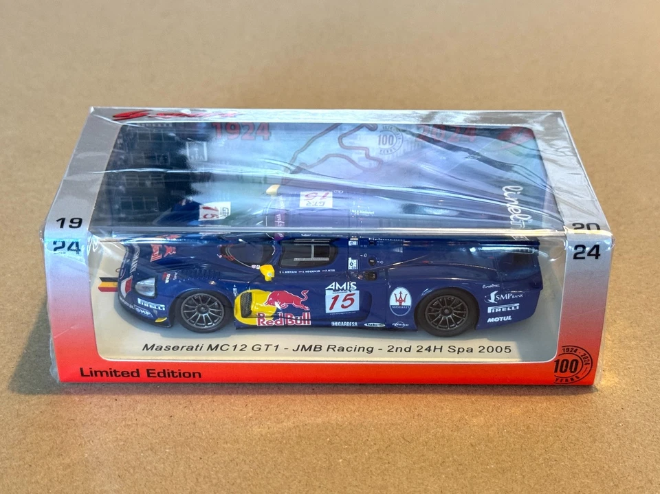 Spark 100SPA19 1/43 Maserati MC12 GT1 #15 JMB Racing 2Nd 24H Spa 2005 Bertolini
