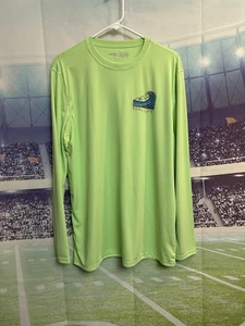 Camicia pesca sportiva Reel Life verde manica lunga uomo XL onda tramonto arcobaleno - Foto 1 di 5