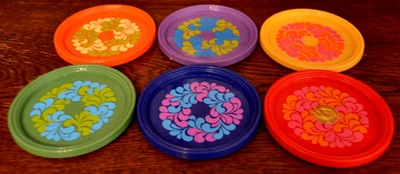 6 Untersetzer für Gläser bunt emsa gebraucht Vintage - Image 1 of 4