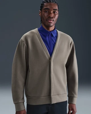 Nike 24.7 Impossibly Soft Men's Dri-Fit Cardigan 'Cave Stone' S M L RRP £105 - Image 1 of 4